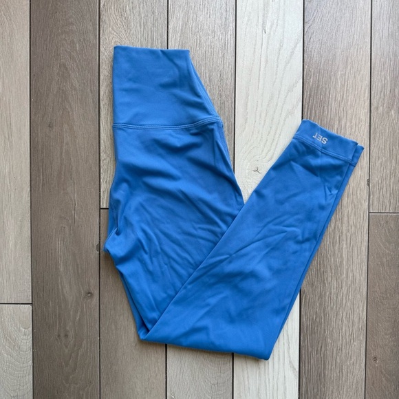 SET Active Ocean Blue High-Waist Leggings - Picture 1 of 5